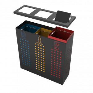ALBRIS PC corbeille de tri sélectif en tôle