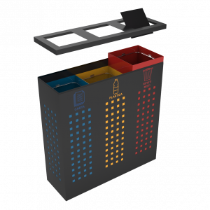 ALBRIS PC corbeille de tri sélectif en tôle