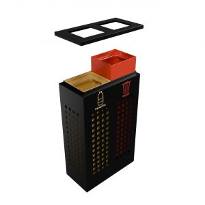 ALBRIS PC corbeille de tri sélectif en tôle