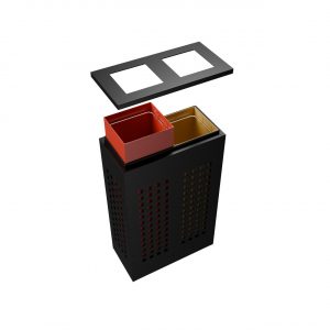 ALBRIS PC corbeille de tri sélectif en tôle