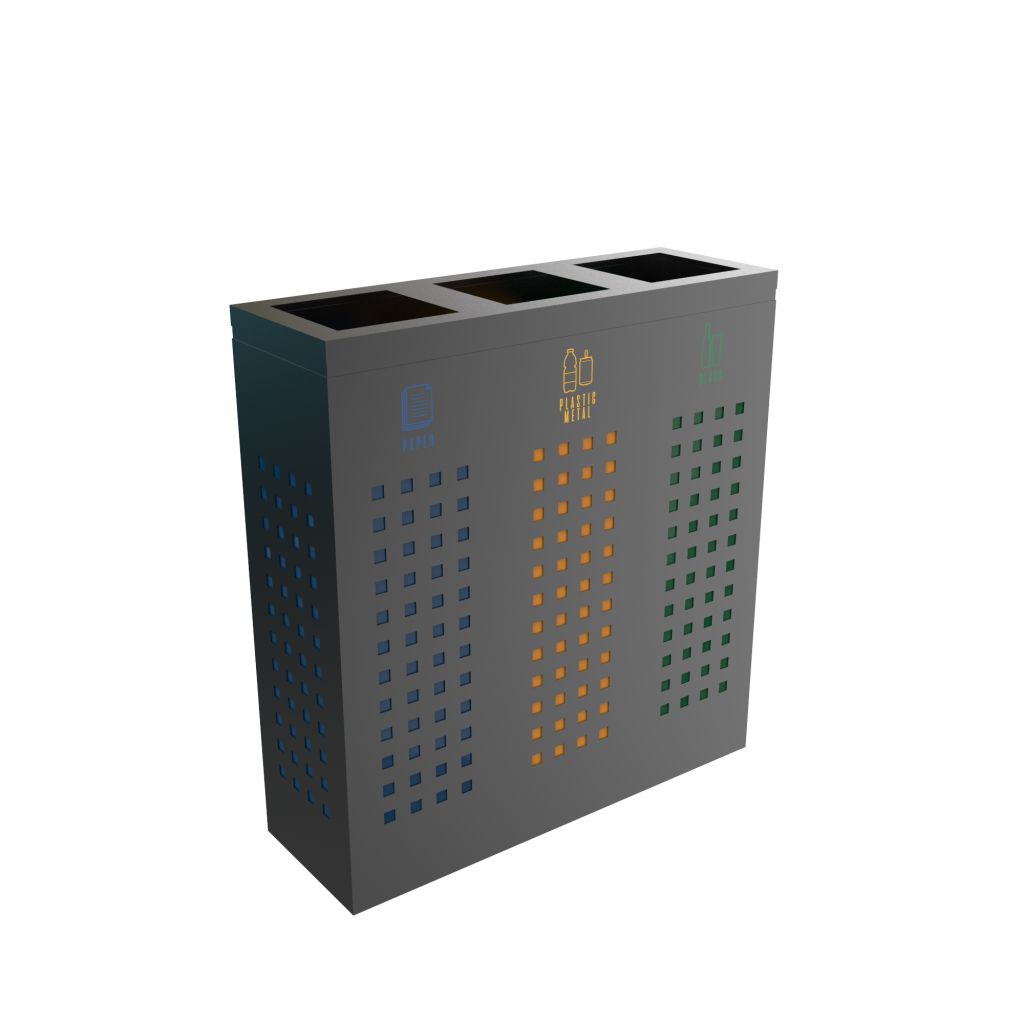 ALBRIS PC - poubelles de tri selectif en metal