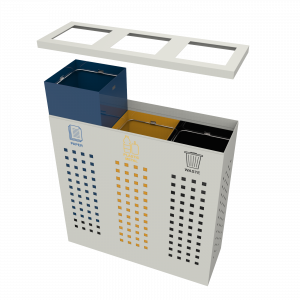 ALBRIS PC corbeille de tri sélectif en tôle