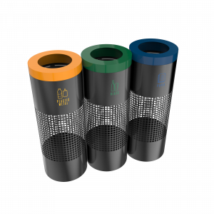 BELVEDERE PC - powder coated metal urban recycling bins BELVEDERE PC - powder coated metal urban recycling bins