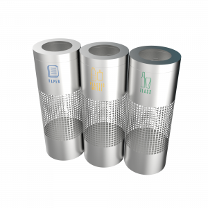 BELVEDERE SST - stainless steel trash bins