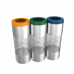 BELVEDERE SST - stainless steel trash bins