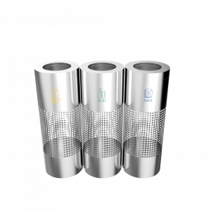 BELVEDERE SST - stainless steel trash bins