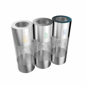 BELVEDERE SST stylish stainless steel recycle bins