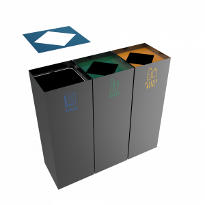 CIMON PC - bacs de recyclage en metal laque