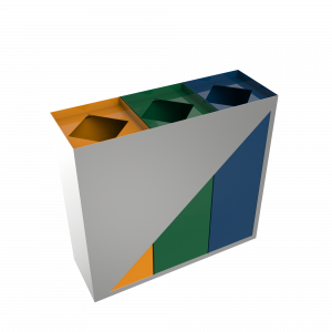 CIMON PC - bacs de recyclage en metal laque
