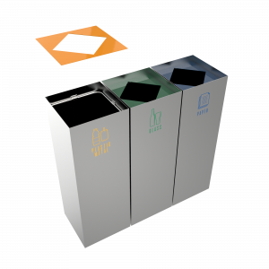 CIMON SST- poubelles de recyclage en acier inoxydable