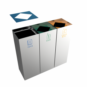 CIMON SST- poubelles de recyclage en acier inoxydable