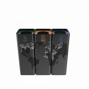 ECOMONDE PC - Abfallsammler mit modernem Design aus Metall