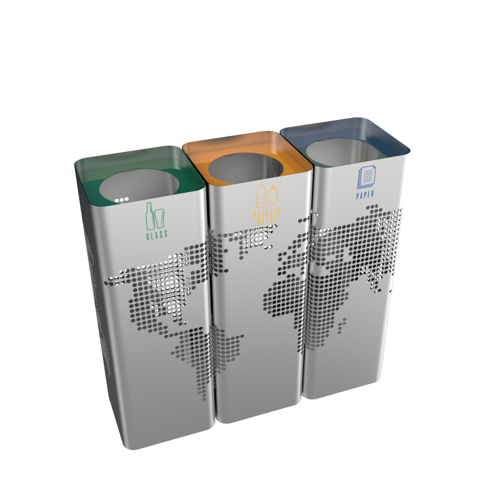 ECOMONDE SST - contenedores de reciclaje en acero inoxidable