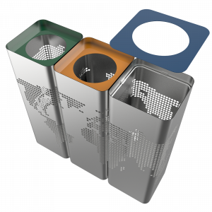 ECOMONDE SST - contenedores de reciclaje en acero inoxidable