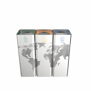 ECOMONDE SST - contenedores de reciclaje en acero inoxidable
