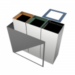 MEDELE PC - recipientes de reciclaje elegantes y prácticos en metal