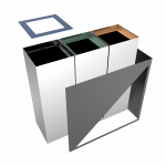 MEDELE PC - recipientes de reciclaje elegantes y prácticos en metal