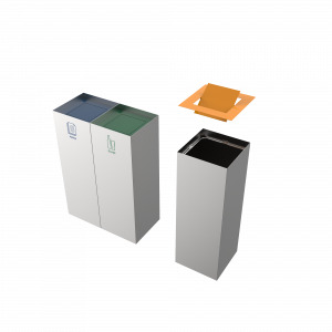 MEDELE SST contenedores de reciclaje urbanos en acero