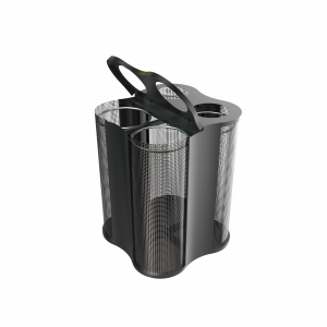 POLARIS PCM - poubelle de tri selectif moderne en metal et mesh