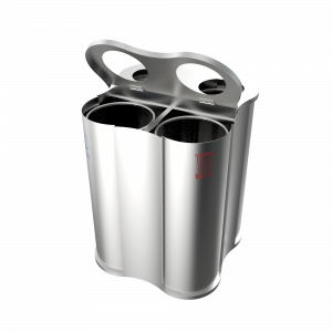 POLARIS SST - Moderne Konzept Recycling-Bin-Station in Edelstahl