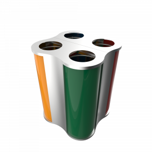 POLARIS SST - Moderne Konzept Recycling-Bin-Station in Edelstahl