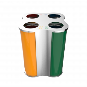 POLARIS SST - Moderne Konzept Recycling-Bin-Station in Edelstahl