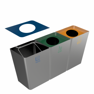 POLLUX SST - cubos de reciclaje en acero inoxidable