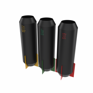 SPIKA PC - futuristic powder coated metal recycling bins_9