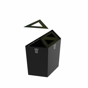AMPATO PC geometriset kierrätysastiat metallilevyssä