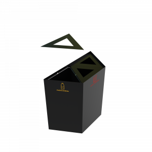 AMPATO PC geometriset kierrätysastiat metallilevyssä