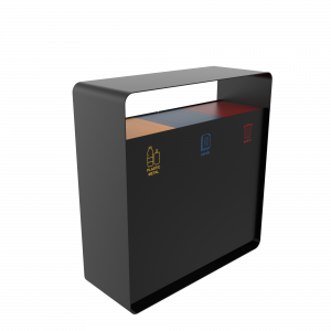 ARIZARO PC papeleras de reciclaje de diseño atractivo en metal