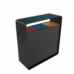 ARIZARO PC papeleras de reciclaje de diseño atractivo en metal