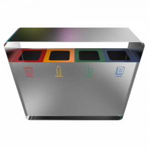 ARIZARO SST - Papeleras de reciclaje de diseño atractivo en acero inoxidable_10