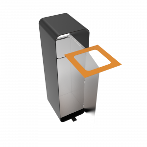 ARIZARO SST papeleras de reciclaje de diseño atractivo en acero inoxidable