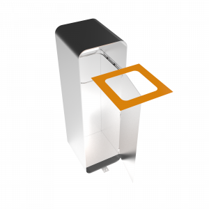 ARIZARO SST papeleras de reciclaje de diseño atractivo en acero inoxidable
