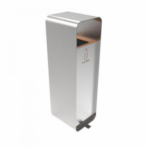 ARIZARO SST papeleras de reciclaje de diseño atractivo en acero inoxidable