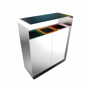 ARIZARO SST - Papeleras de reciclaje de diseño atractivo en acero inoxidable_4