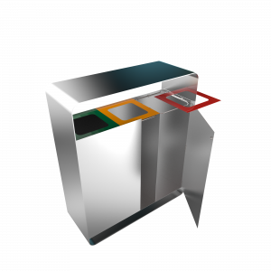ARIZARO SST - Papeleras de reciclaje de diseño atractivo en acero inoxidable_5