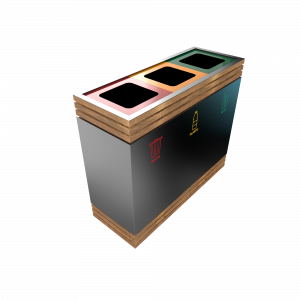 BREND PC- Recipiente de reciclaje elegante de metal con múltiples compartimentos_2
