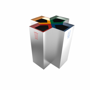 CHANI SST - Modernes Edelstahl-Recycling-Behälter-Center_2