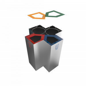 CHANI SST - Modernes Edelstahl-Recycling-Behälter-Center_3