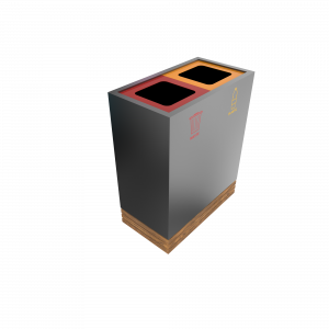 TACORA PC - Recipiente de reciclaje ingenioso de madera y de metal_10