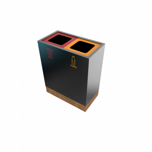 TACORA PC - Recipiente de reciclaje ingenioso de madera y de metal_11