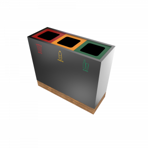 TACORA PC - Recipiente de reciclaje ingenioso de madera y de metal_3