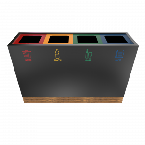 TACORA PC - Recipiente de reciclaje ingenioso de madera y de metal_5
