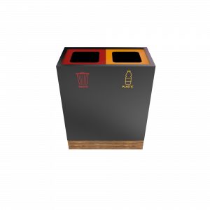 TACORA PC - Recipiente de reciclaje ingenioso de madera y de metal_9