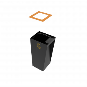 GEMINI PC compact Outdoor-Metall-Papierkorb mit Aschenbecher_4