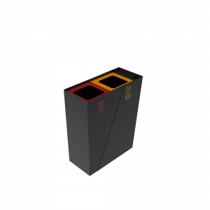 GEMINI PC compact Outdoor-Metall-Papierkorb mit Aschenbecher_7