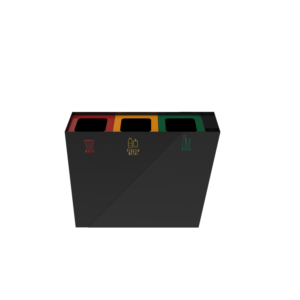 GEMINI PC compact Outdoor-Metall-Papierkorb mit Aschenbecher_9