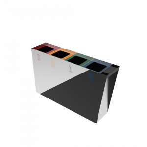 GEMINI SST compact outdoor stainless steel recycle bin with ashtray_14